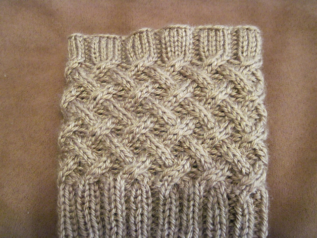 Knit Cabled Boot Topper