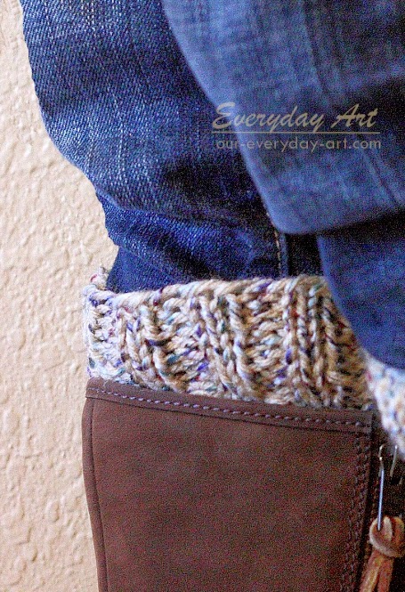 Free Reversible Knit Boot Cuff Pattern