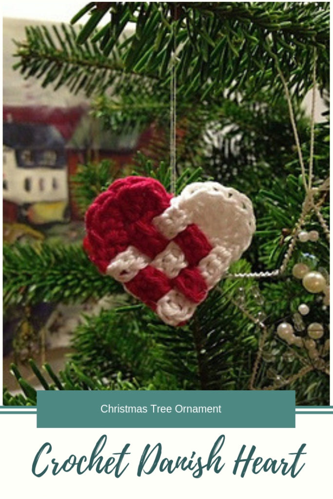 Crochet Woven Christmas Heart