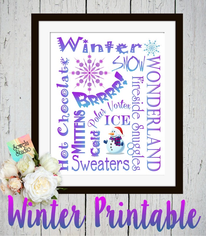 Winter Wonderland Printable Subway Art