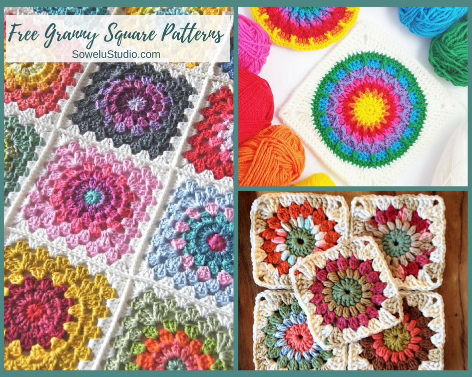 Free Flower Granny Squares Patterns, Easy Designs for Beginners