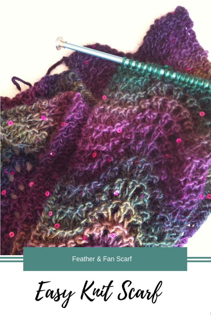 Feather & Fan Scarf | Easy Knit Scarf | Free Knit Pattern