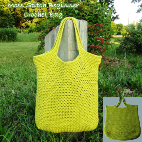 Moss Stitch Beginner Crochet Market Bag – Sowelu Studio