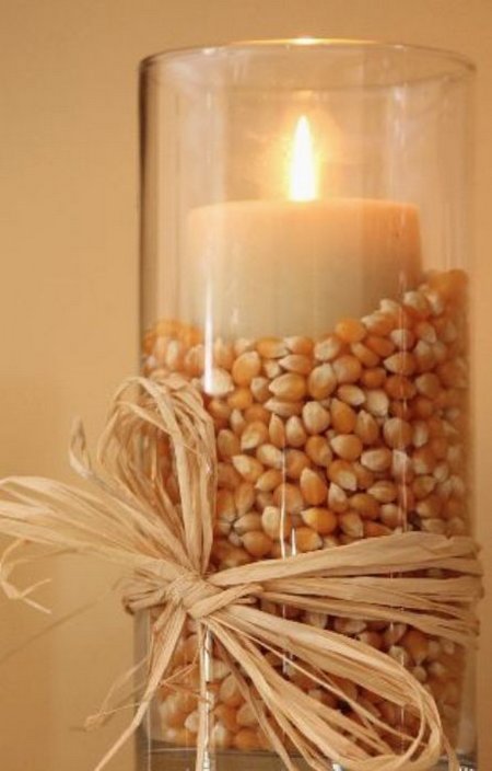 5-popcorn kernal candleholder