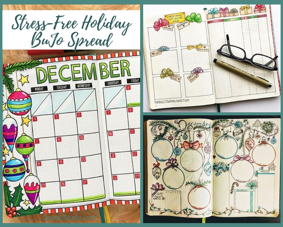 Stress-Free Holiday Bullet Journal Spreads