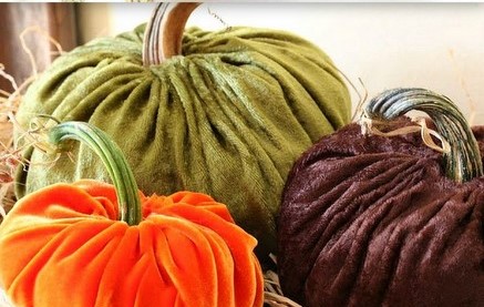 Make your own velvet pumpkins! Great tutorial.