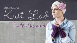 Make four exclusive accessories as you knit in the round on double-pointed needles, one short circular needle, two circular needles and using the magic loop method.